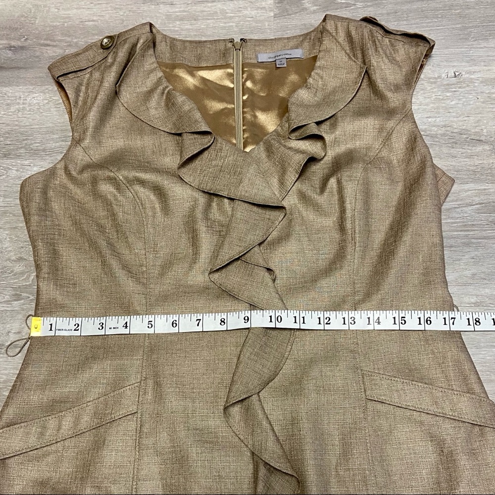 *SOLD* Classiques Entier Ruffle Front Belted Dress - Picture 11 of 14